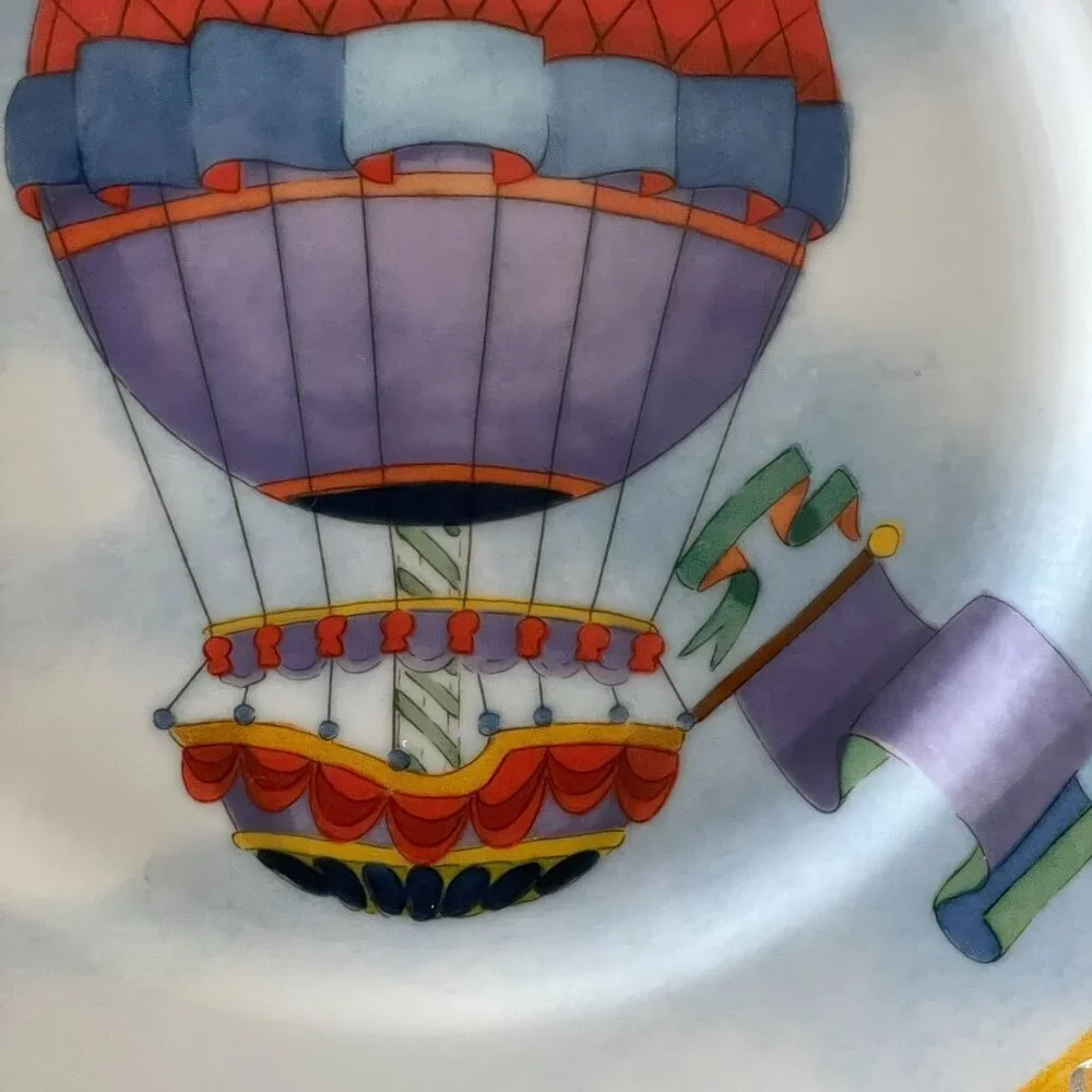 Williams Sonoma Montgolfiere Red Purple Hot Air Balloon 7.75